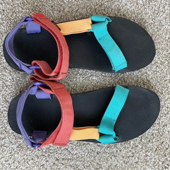 Teva Multicolor Sandals - Red, Purple, Orange, Teal - Picture 1 of 2